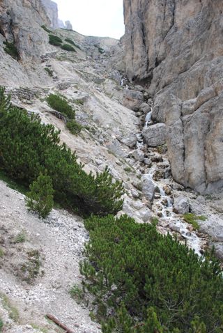 Aufstieg nach dem Rifugio Scotoni