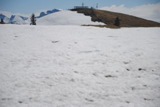 Spitalgipfel - halb Winter - halb Frühling