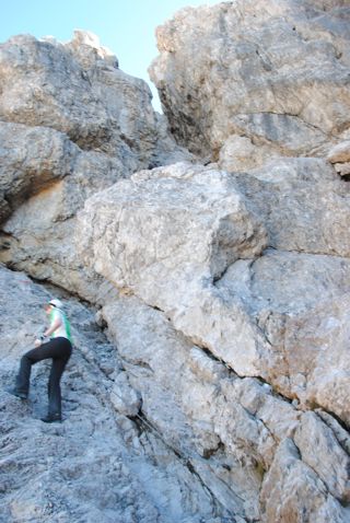 Steil gehts hoch zum Hohen Licht