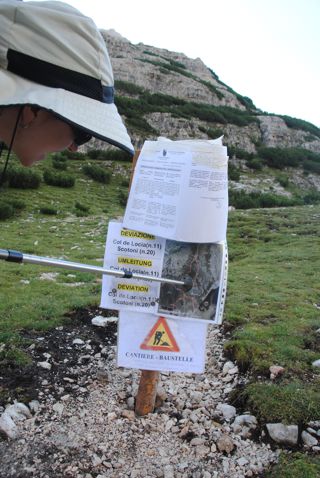 Umleitung via Rifugio Scotoni