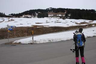 Gipfeltour auf den Alpbüel oder eine Schneeschuhtour ohne Schnee