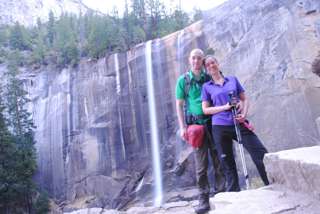 Vor den Vernal Falls - PapaMufflon mit Glatze