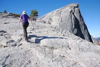 Aufstieg zum Subdome - im Hintergrund der Half Dome