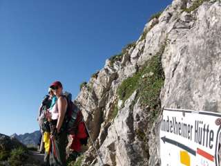 In der Fiderescharte Richtung Krumbacher Höhenweg