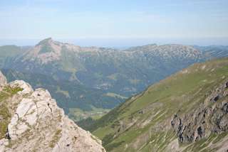 Im Hintergrund der Hohe Ifen mit dem Gottesacker