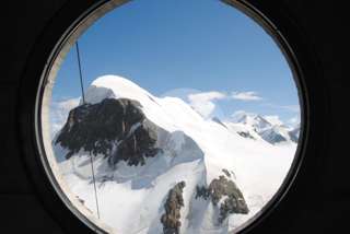 Das Breithorn - wurde als wir dort waren von einigen Asiaten irrtümlich fürs Matterhorn gehalten. Vom Klein-Matterhorn aus gesehen
