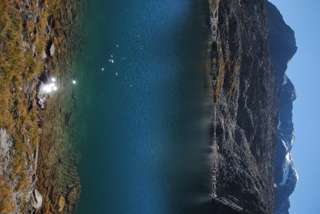 Der Distelsee unterhalb des Brudelhorn lädt zu einer Rast ein