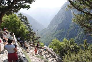 Start zur Samaria Schlucht in Xiloskalo