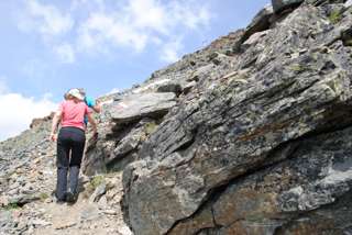 Auf dem Schotterweg auf's Gamshorn