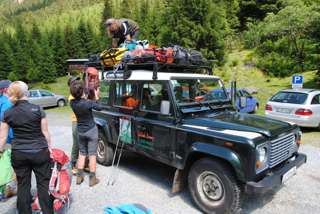 Gepäcktransport zur Jamtal-Hütte