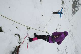 Spaltenbergung mit loser Rolle