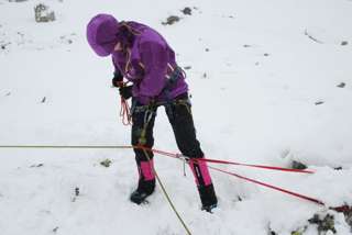 Spaltenbergung mit loser Rolle