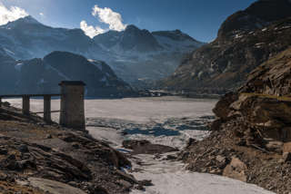 Eisschollen auf dem Bacino del Truzzo
