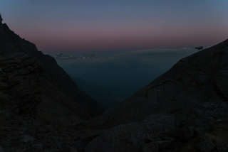 Schaf im Sonnenuntergang am Bacino del Truzzo