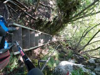 Steiler Abstieg nach Bled