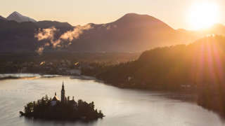Bleder See Sonnenaufgang Ojstrica