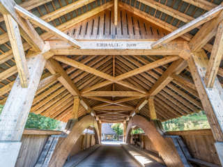 Holzbrücke am Kemmeriboden-Bad