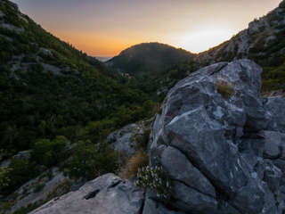 Sonnenuntergang im Rosandratal
