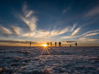 Sonnenaufgang am Salar de Uyuni