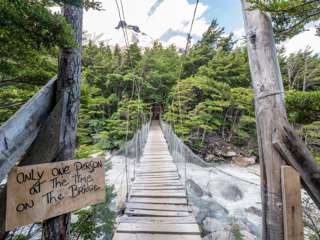 Brücke vor Campamento Italiano - W-Trek