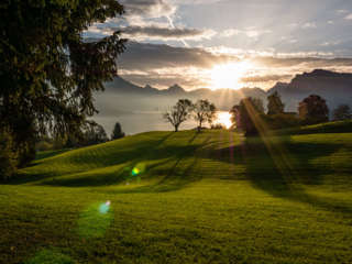 Waldstätterweg Luzern Stansstad Sonnenaufgang