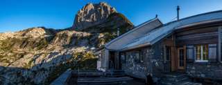 Zwinglipasshütte mit Altmann Alpstein Hüttenwanderung