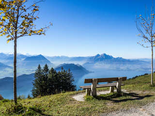 Sitzbank auf der Rigi