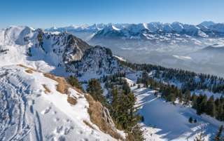 Aussicht vom Gipfel des Cheibehorn