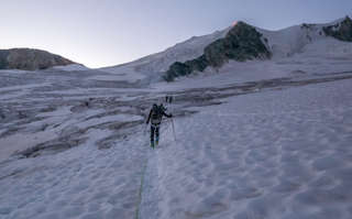 Bishorn Gipfel erleuchtet