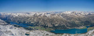 Engadiner Seenplatte von der Corvatsch Bergstation