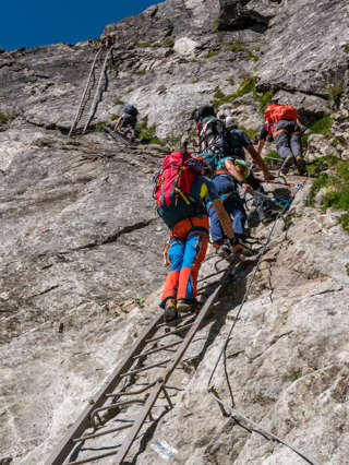 Klettersteig zum Schijenbiwak