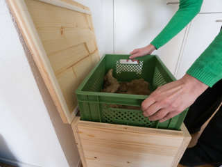 Erntekiste einsetzen