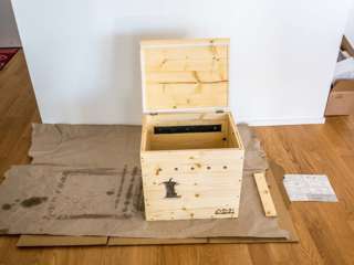 Wurmkiste fertig zusammengebaut