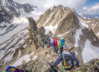 Abstieg Aiguille de la Cabane