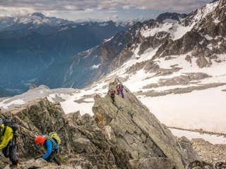 Aufstieg zum Aiguille d'Arpette
