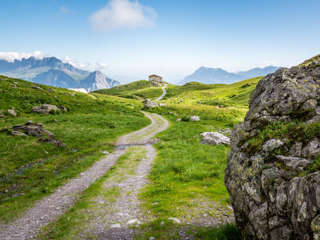 Blick zurück zur alten Alp Gaffia