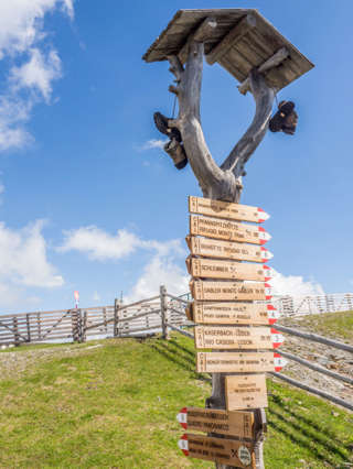 Plosehütte Wegweiser