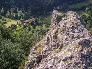 Tiefblicke am Karlsruher Grat