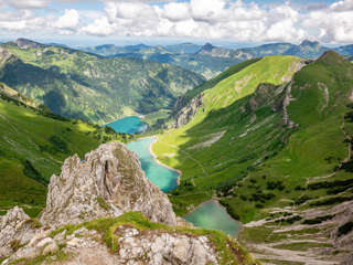 Lachenspitze Aussicht auf Vilsalpsee, Traualpsee, Lache