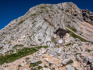 Ofenscharte mit Blick zum Seekofel-Gipfel