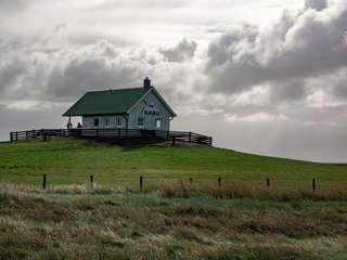 NABU Haus auf dem Schafberg Richtung Hamburger Hallig