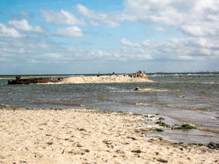 Schiffswrack am Ostende Norderneys