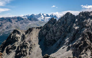 Aussicht auf die Bernina Alpen