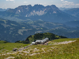 Schlernhaus mit Rosengarten
