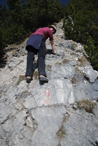 Kleine Klettereinlage am Koflerjoch