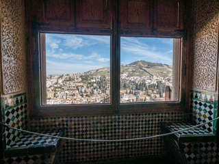 Alhambra Nasridenpalast Aussicht auf Granada